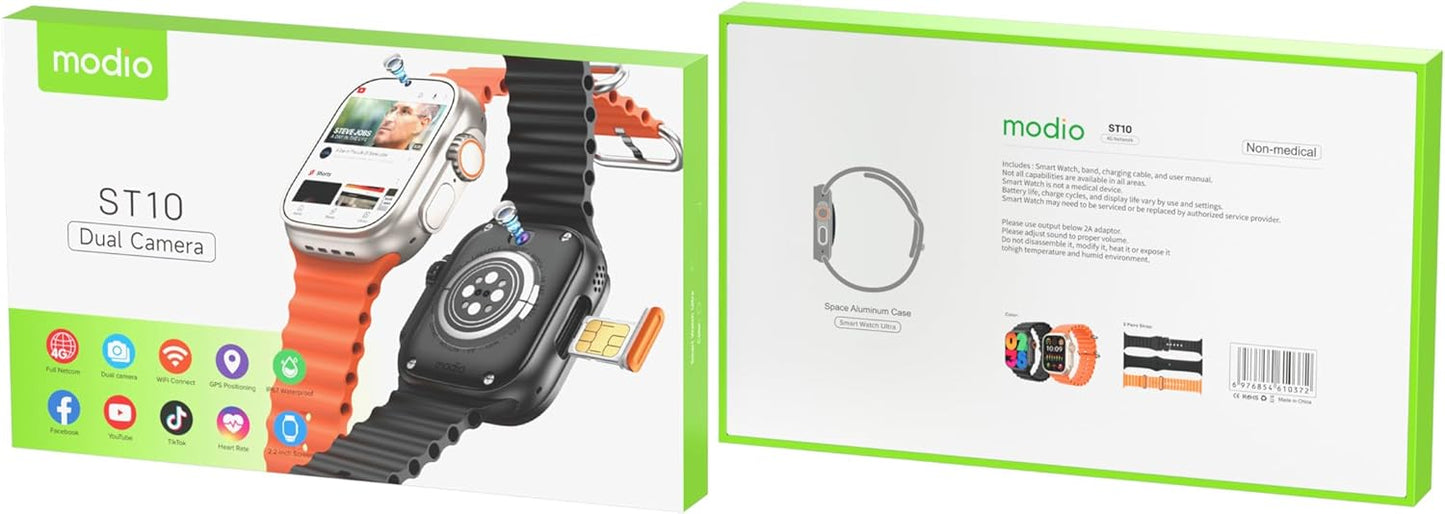 Montre intelligente Modio ST10 – Suivi santé, sport, appels Bluetooth et design élégant